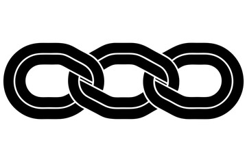 chain silhouette,black chain icon, chain link vector, solid chain clipart, strong link silhouette, chain link symbol, abstract metal chain.