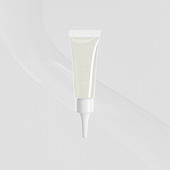 translucent nozzle tip soft tube packging, eye cream tube with point dropper head container,...
