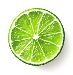 Lime slice, vibrant green