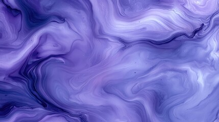 Obraz premium Abstract fluid art in shades of purple and blue. Fluid acrylic paint swirls create a mesmerizing pattern