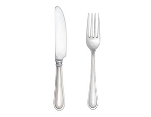 背景透過ナイフとフォーク