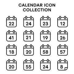 A silhouette Calender icon vector on a white background