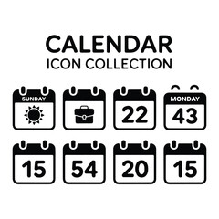 A silhouette Calender icon vector on a white background