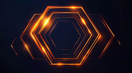 Abstract background with a light effect in the shape of a symmetrical hexagon for a product presentation template vector illustration