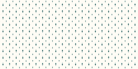 Seamless background pattern of evenly spaced white double arrow symbols of different sizes and opacity. Vector illustration on dark blue background with stars