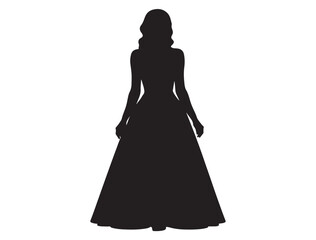 BURLESQUE SILHOUETTE WHITE BACKGROUND