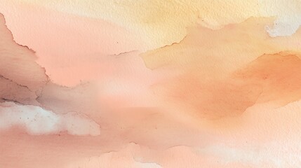 Fototapeta premium Soft peach watercolor texture with gentle gradients and a light, airy feel creating a calm and minimal abstract background