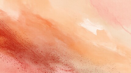 Fototapeta premium Soft peach watercolor texture with gentle gradients and a light, airy feel creating a calm and minimal abstract background
