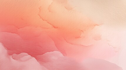 Fototapeta premium Soft peach watercolor texture with gentle gradients and a light, airy feel creating a calm and minimal abstract background