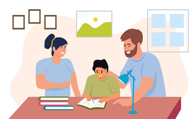 Fototapeta premium joyful parenting moments family conceptual illustration happy family enjoying quality time together parents playing children sharing laughter
