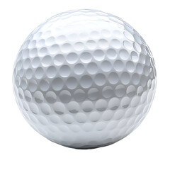 Closeup white golf ball against black background