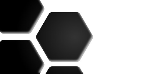 Hexagonal abstract metal background with black light lines. Dark 3d geometric texture illustration. Hexagonal abstract metal background with golden light lines. Dark 3d geometric texture illustration