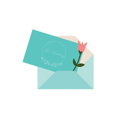 Wedding invitation vector illustration element