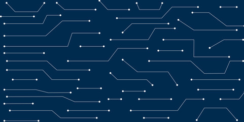 Futuristic Technology Backgrounds. Abstract Digital Network with Glowing white and Blue Lines. Electronic circuit board close up. Motherboard digital chip. High-tech technology background. 