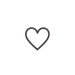 Minimalist Black Heart Outline Icon on White Background for Love, Romance, and Social Media Concepts