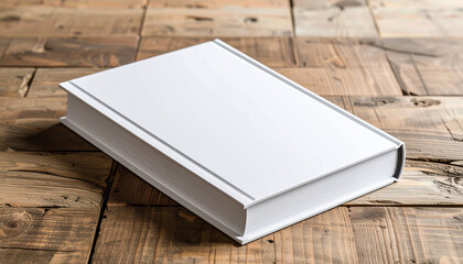 Hardcover Book Mockup on Wooden Table