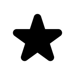 A black star with a white background. The star is the main focus of the image