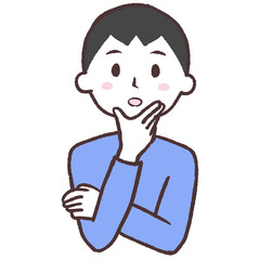 考える男性イラスト