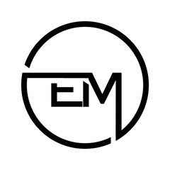 em letter logo design, vector illustration.	
