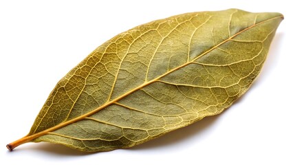 Obraz premium Dried bay leaf isolated on white background