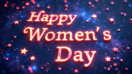 Happy Women's Day Celebration Message Expressing Love, Gratitude, and Appreciation for Women Concept for Cards, Posters, Greeting Cards and Digital Designs