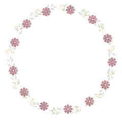 Rustic Green Leaf and Flower Wreath