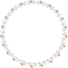 Rustic Green Leaf and Flower Wreath