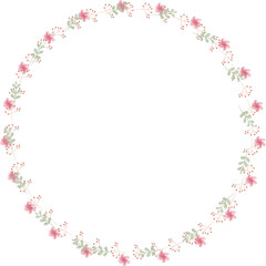 Rustic Green Leaf and Flower Wreath