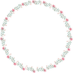 Rustic Green Leaf and Flower Wreath