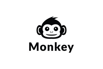 vector design monkey logo. logo template