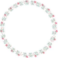 Rustic Green Leaf and Flower Wreath