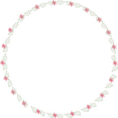 Rustic Green Leaf and Flower Wreath