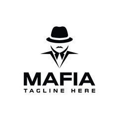mafia logo vector illustration. logo template