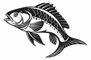 vector illustration of a fish