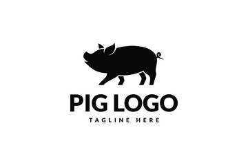 pig logo design vector illustration