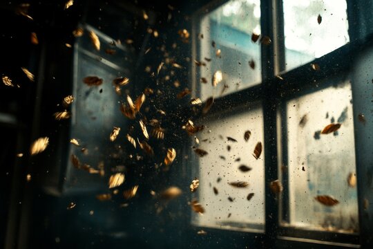 Golden Particles Dancing in a Dusty Room