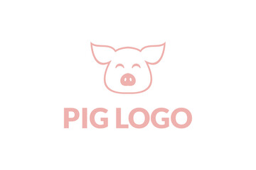 pig logo design vector illustration