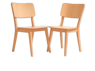 Minimalist Wooden Chair with Polished Finish and Curved Backrest