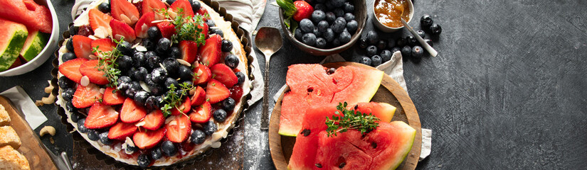 Summer desserts concept.