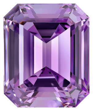 PNG Radiant purple gemstone, exquisite cut