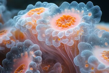 Artistic Microscopic Visualization of Crystallized Bacterial Growth Patterns