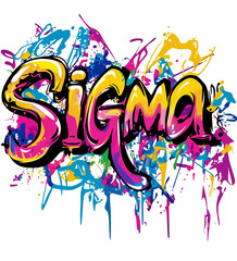 Sigma Word Grafiti Art