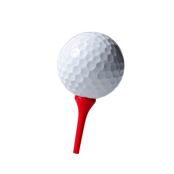 recommend clip art: white golf ball placed on a red tee