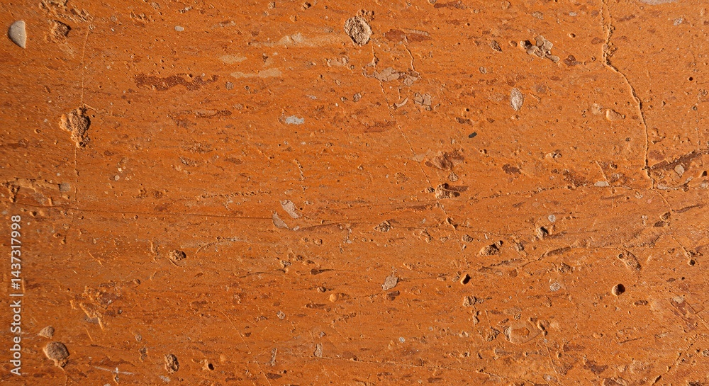 Poster the image is of a brown surface with a lot of holes and cracks