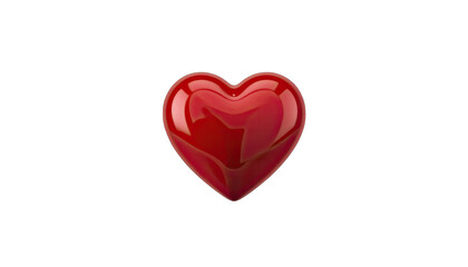 red heart isolated on white