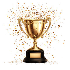 Gold trophy award design illustration