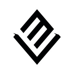 ev Logo style shape vector design.	
