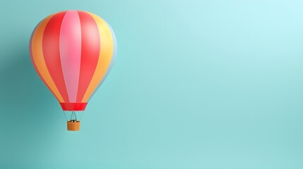 Fototapeta premium hot air balloon on blue background