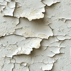 Obraz premium Cracked, peeling, off-white paint on a surface