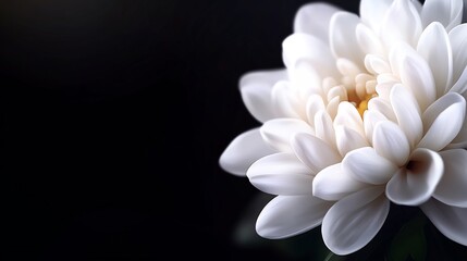Serene White Chrysanthemum: A Study in Purity and Elegance